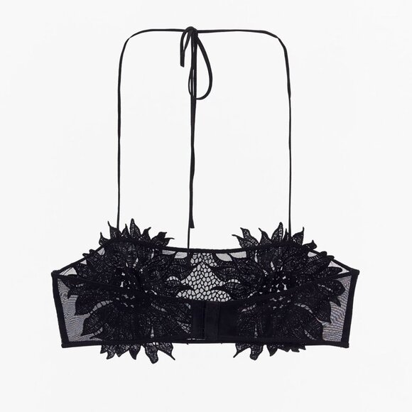 ZARA FLORAL BANDEAU BRALETTE SIZE L - Picture 4 of 7